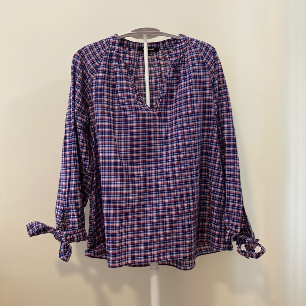 Madewell Women’s plaid blouse